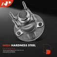 thumbnail image 3 of A-Premium 2 x Rear Wheel Bearing and Hub Assembly with 5-Lug Compatible with Chevrolet Malibu 2004-2007, HHR 2006-2007 & Pontiac G6 2005-2007, Non-ABS, 3 of 6