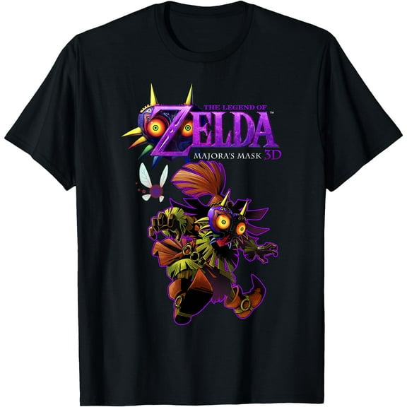 Legend Of Zelda Majoras Mask Skull Kid Portrait Logo DTG Print Unisex T-Shirt