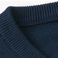 thumbnail image 4 of FAIWAD Boys Girls Long Sleeve Sweater V Neck Stretchy Pullover Kids Plain School Uniform Tops, 4 of 5