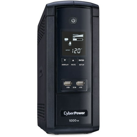 CyberPower Intelligent LCD BRG1000AVRLCD - UPS - AC 120 V - 600 Watt - 1000 VA - 9 Ah - RS-232, USB - output connectors: 10