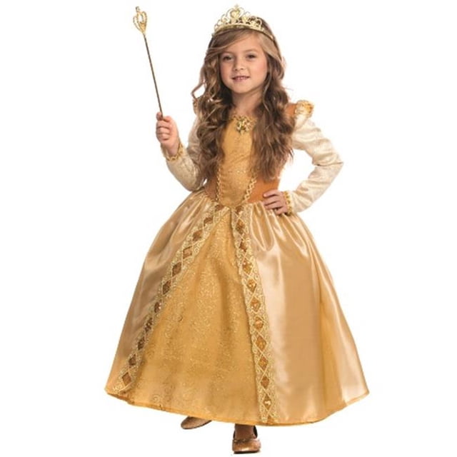 Majestueux Costume de Princess Doré, Petit - Âge 4 à 6