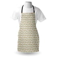 thumbnail image 4 of Floral Apron, Blooming Flower and Leaves on Branches Polka Dots, Unisex Kitchen Bib with Adjustable Neck for Cooking Gardening, Adult Size, Almond Green Umber, by Ambesonne, 4 of 4