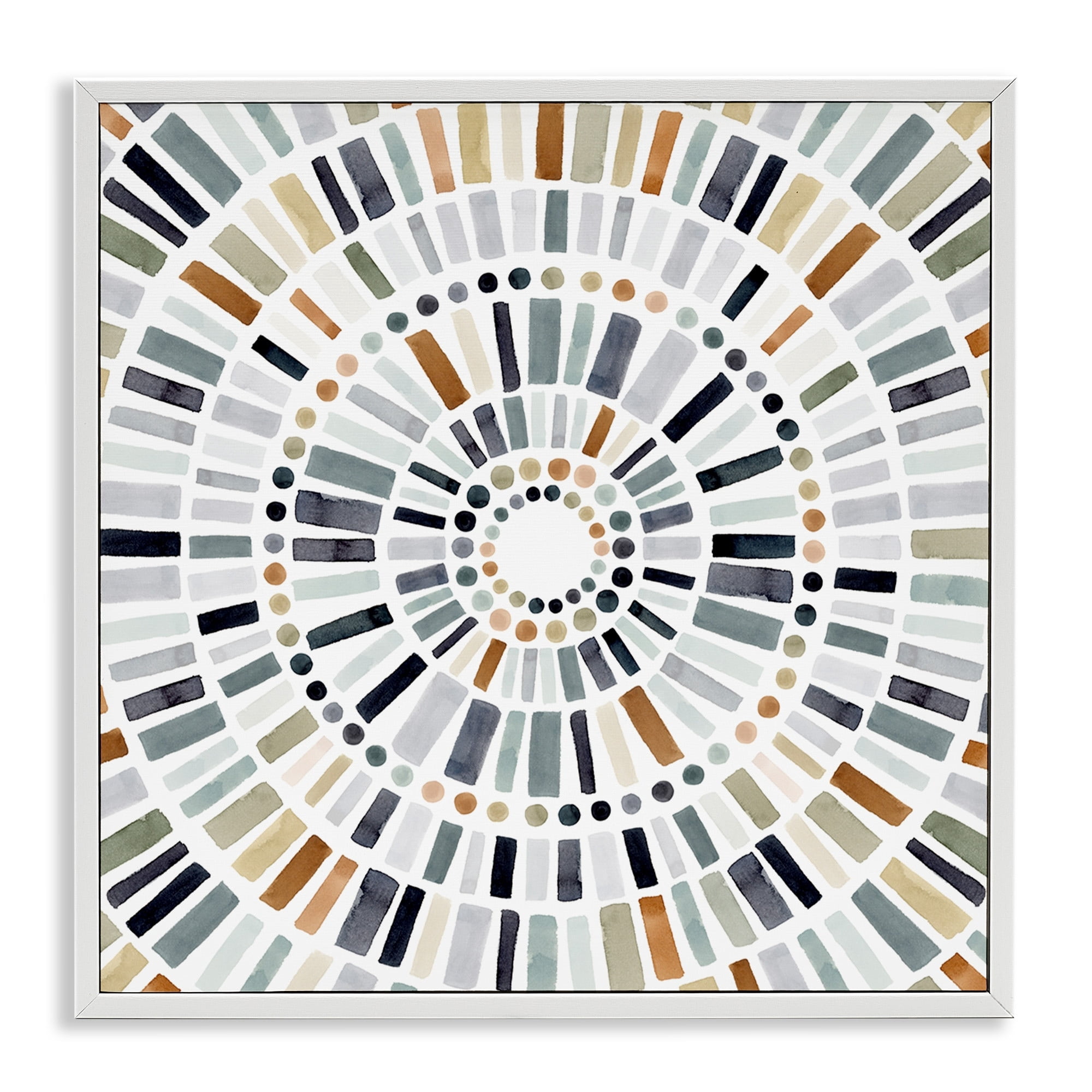 Stupell Industries Abstract Rustic Mosaic Circle Pattern Illustration , 17 x 17, Design by Victoria Barnes