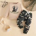 thumbnail image 2 of TOWED22 Toddler Baby Boy Clothes 2Pcs Crewneck Sweatshirt Long Sleeve Print Shirt with Pants Cute Fall Winter Outfits, 2 of 8