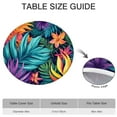 thumbnail image 6 of Colorful Tropical Leaf Pattern Round Fitted Tablecloth with Elastic Edge,Dining Table Cover Waterproof,Outdoor Round Tablecloth for Camping,Dining,Indoor and Outdoor, 6 of 7
