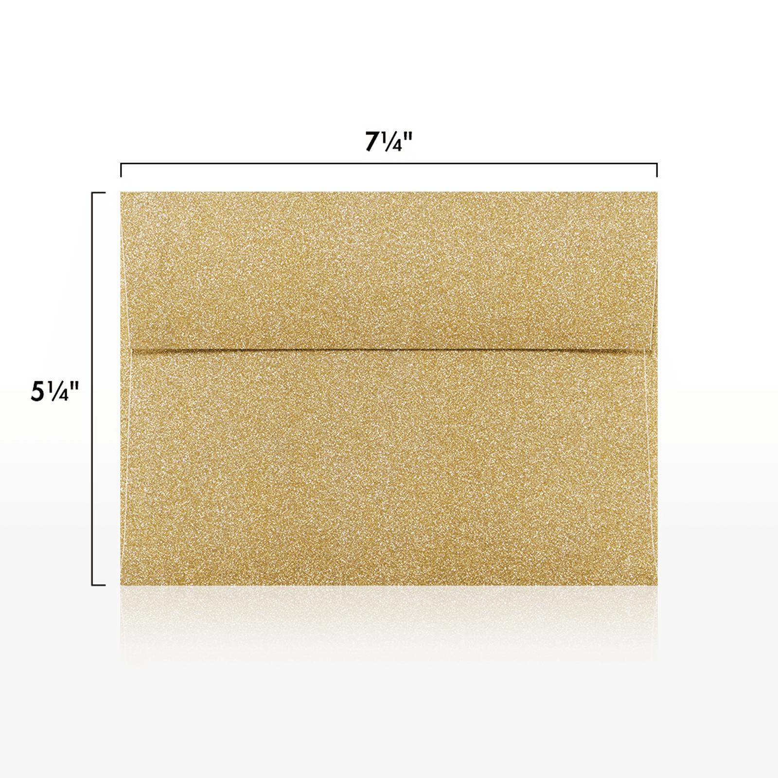LUXPaper A7 Invitation Envelopes, 5 1/4 x 7 1/4, Gold Sparkle, 500/Pack