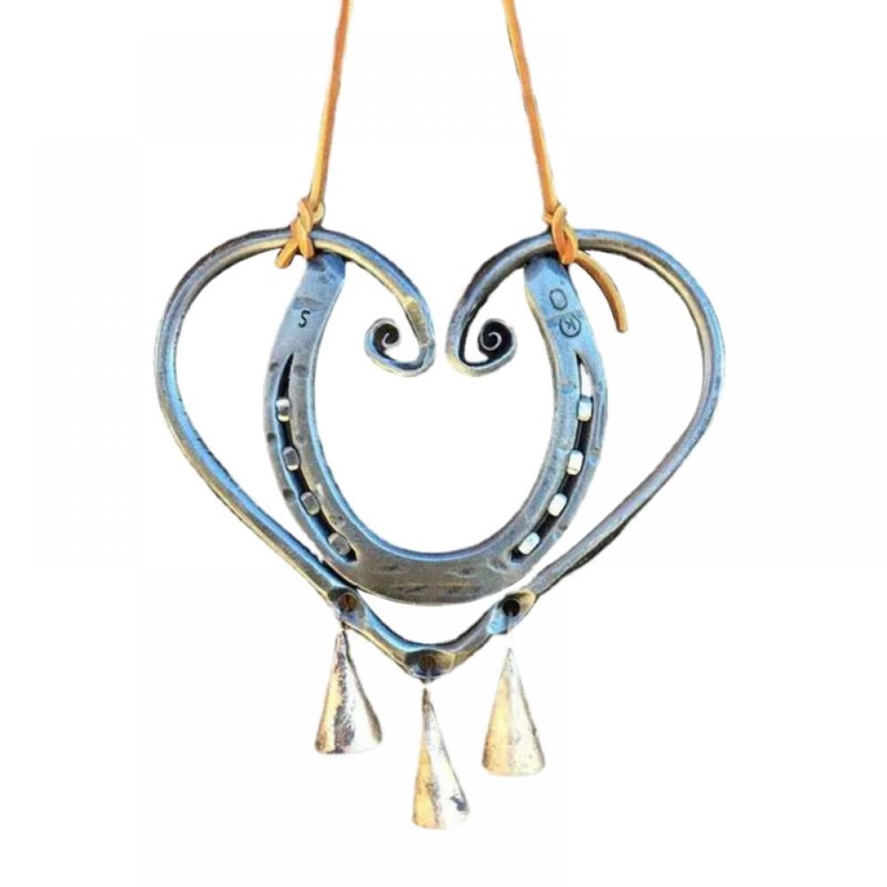 Aosijia Love Wind Chime with Steel Nails, Horseshoe Retro Wind Chime