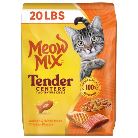Meow Mix Tender Centers  Salmon & White Meat Chicken Flavors  Dry Cat Food  20 lb. Bag