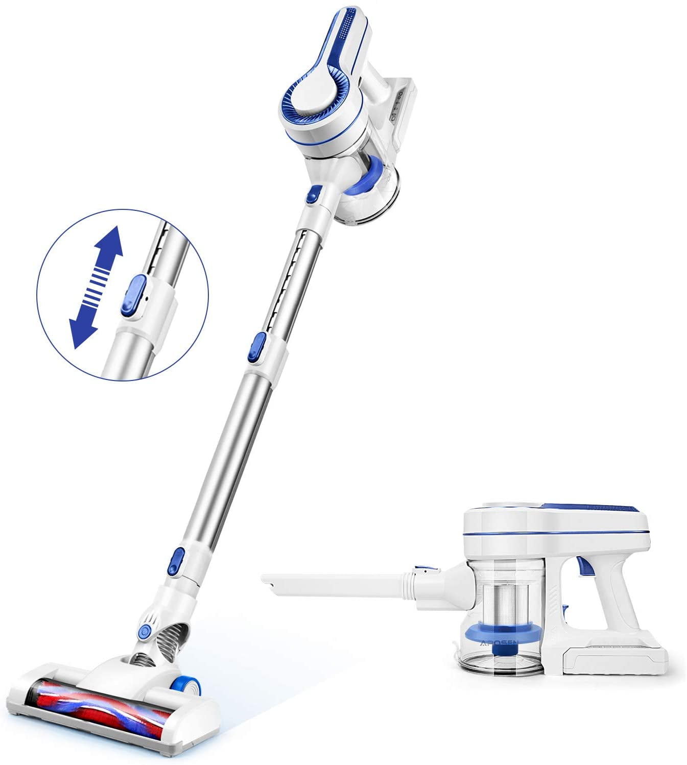 APOSEN Cordless Vacuum Cleaner 4in1 lightweight Stick Vacuum for