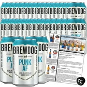BrewDog 36-Pack of Punk AF | Non-Alcoholic, Robust IPA | 20 Calories, 2.3g Carbs Per Serving | 12oz Cans