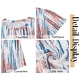 thumbnail image 6 of Fantaslook Womens Summer Tops Dressy Casual Short Sleeve Shirts Crew Neck Tunic Floral Blouses, 6 of 9