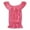 Pink - 662, variant on Aeropostale Womens Ruffled Ribbed Placket Sheer Dolman Blouse, Pink, Juniors, Large