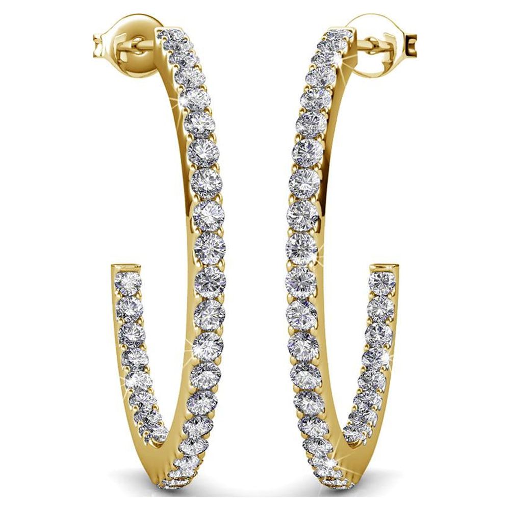 Cate & Chloe Rosalyn Gold Plated Hoop Earrings photo 8