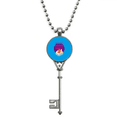 thumbnail image 1 of Jianjun Courageous Guards Home Pendant Vintage Necklace Silver Key Jewelry, 1 of 3