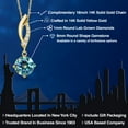 thumbnail image 2 of Gem Stone King 14K Yellow Gold Millennium Blue Mystic Topaz and Lab Grown Diamond Pendant Necklace for Women | 2.03 Cttw | Gemstone November Birthstone | Round 8MM | With 18 inch Chain, 2 of 6