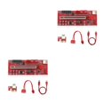 thumbnail image 3 of Inteprter Placa adaptadora PCI-E 1X a 16X, indicador LED, tarjeta extensora de velocidad rápida, equipo de minería de expansión, suministros 13pro 2Conjunto, 3 of 6