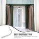 thumbnail image 3 of WHAMVOX Curtain Wall Mount Pista Adhesiva Plata Con Guía Curva Para Operación Silenciosa En Hogar, 3 of 8