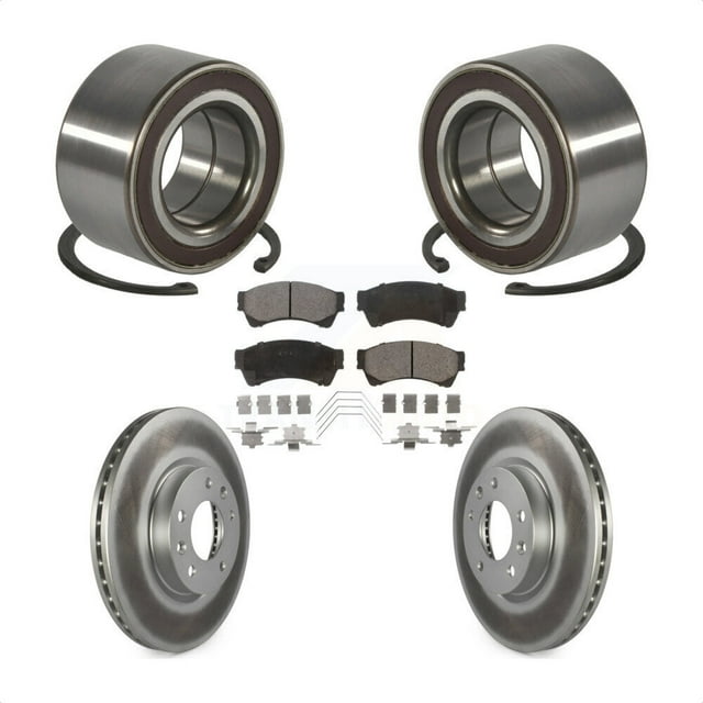 Transit Auto Front Wheel Bearing Coated Disc Brake Rotors and Ceramic Pads Kit for Car 2009-2013 Mazda 6 2.5L KBB-118545