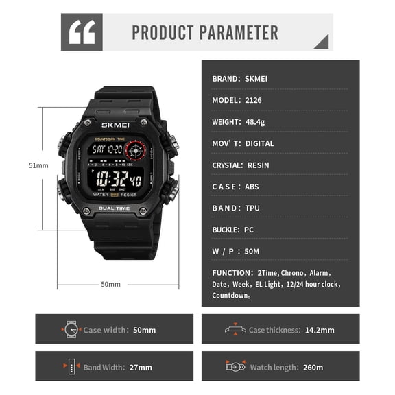 Aooww Water-Resistant Luminous Multifunction Digital Watch with Pedometer, Sleep Monitor & Call Alert, Smart Fitness Tracker,C