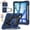 Darkblue+Black, variant on for iPad Air 6th Generation 11" 2024 M2 A2902/A2903/A2904 with Pencil Holder/360° Rotating Kickstand/Grip Handle/Shoulder Strap Kids Girls Heavy Duty Protective 3-Layers Cover, Darkblue Black