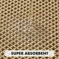 thumbnail image 3 of BGC Set of 2 Waffle Bathroom Rugs, Boho Bath Rug Super Absorbent, Non Slip Washable Ultra Soft Rubber Backed Shower Bath Mats for Floor, Tub, Shower, Bordered Design, Brown, 18x30 Inch, 3 of 13
