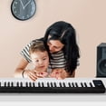 thumbnail image 4 of Gymax 2 in 1 Attachable Digital Piano Keyboard 88/44 Touch sensitive Key w/ MIDI Black, 4 of 10