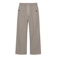thumbnail image 6 of SOOMLON Chino Pants for Men Big and Tall Drawstring Wide Leg Long Pants Twill Trousers with Pockets Fall Casual Wear, 6 of 6