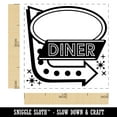 thumbnail image 2 of Blank Retro Diner Sign with Arrow Self-Inking Rubber Stamp Ink Stamper - Green Ink - Small 1 Inch, 2 of 7