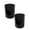 Black, variant on Plastic Bathroom Cup Dispenser with Stylish Vertical Stripes - 1 Pc Disposable Mouthwash Cup Holder Holds 3-4oz Paper Cups for Rinsing Cups on Bathroom Vanity Countertops, 4 Inch, Translucent White