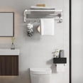 thumbnail image 3 of Porta Rollos Papel de Baño, 3 En 1 Portarollos Higienico con cajón, Acero Inoxidable de Pared, Sin Taladro Fácil Instalación, Apto para Baño Balcón (Blanco), 3 of 4