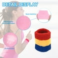 thumbnail image 3 of Uxcell Wrist Sweatbands Sports Wrist Bands for Men & Women Athletic Absorbent for Basketball Football Tennis Soccer Running Cream Red, Yellow, Blue, 3 of 6