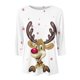 thumbnail image 4 of Tops Navideños Para Mujer Blusas Moda Impreso Camiseta Suelta 3 4 Mangas Cuello Redondo Casual Odeerbi  ODB191460, 4 of 4