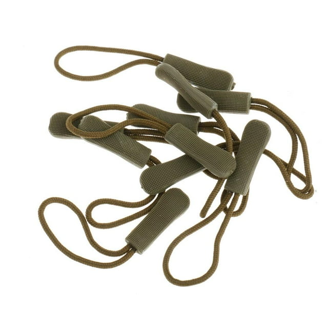 Cordón De Extracción De Cremallera De 10 Piezas Tirador De Cremallera Cierre Deslizante Reemplazo Verde Del Ejército Sunnimix Cordón de extracción de cremallera