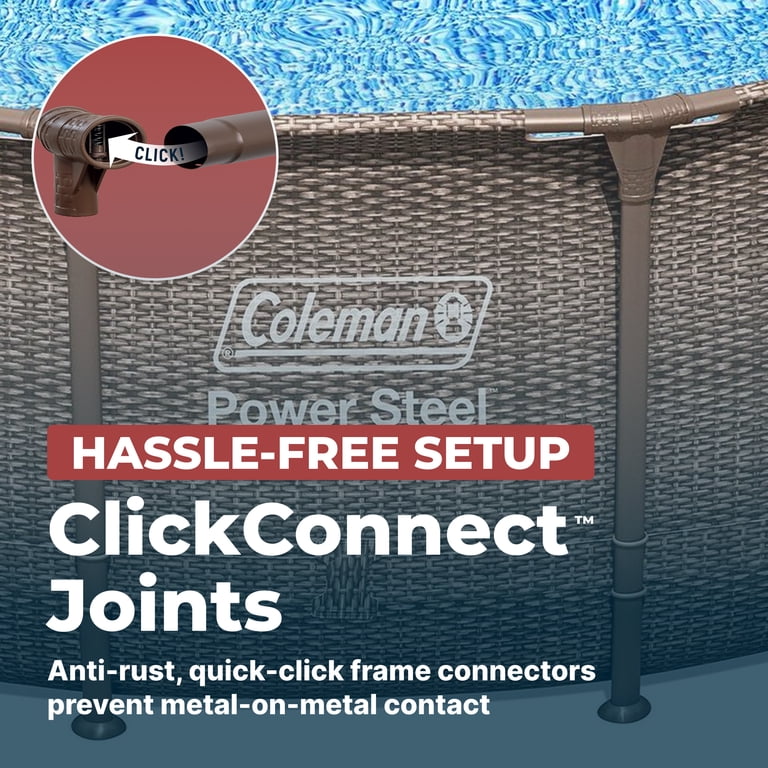 Coleman Power Steel 18 ft. x 48 in. Round Metal Frame Above Ground