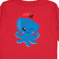 thumbnail image 4 of Inktastic Pirate Octopus, Blue Octopus With Red Pirate Hat Boys or Girls Long Sleeve Toddler T-Shirt, 4 of 5