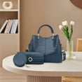 thumbnail image 6 of JVBTVB Women's 3-Piece Faux Leather Handbag Set Large Capacity Tote Shoulder Bag Purse Set With Coin Purse For Travel Work, 6 of 8