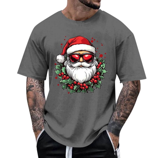 Tops para hombre, blusas y camisas de manga corta con cuello redondo para hombre, camiseta informal con cuello redondo y estampado para hombre, blusa de manga corta, blusa de poliéster para hombre
