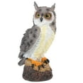 thumbnail image 1 of Resin Owl Statue Grey For Garden Decor 1Pcs 6.7x3.9x3In, 1 of 9