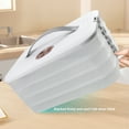 thumbnail image 6 of Ryanstar Racing 4-Layer White Cookie Carrier with Lid and Handle, Dessert Carrier Dumpling Container Cookie Shipping Storage Container, 6 of 8