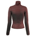 thumbnail image 4 of Made by Olivia Women's Tight Fit Lightweight Solid/Stripe Long Sleeves Turtle Neck Top, 4 of 4