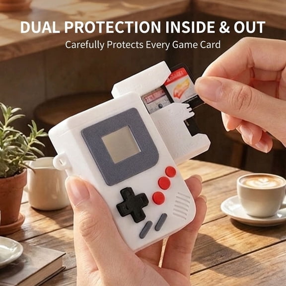 JEPISADI 3D Printed Game Card Holder Keychain for Switch 2 / OLED / Lite, Portable Game Cartridge Keyring Case, Compact Travel Storage Organizer with 3 Slots for Game Cards & Micro SD Cards