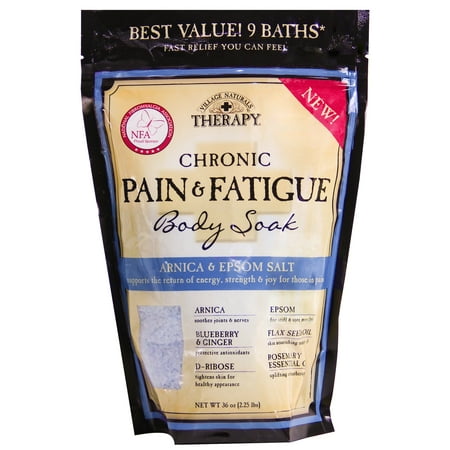 Village Naturals Therapy Chronic Pain & Fatigue Body Soak Arnica & Epsom Salt 36 (Best Probiotic For Chronic Fatigue)
