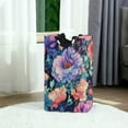 thumbnail image 6 of Yayeee Freestanding Laundry Hamper with Handle Collapsible Large Storage Basket for Clothes, Puprle Ethereal Floral Harmony, 6 of 7