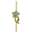 thumbnail image 2 of Galaxy Gold Single Flower Bracelet with Aquamarines and Peridots in 14k Yellow Gold, 2 of 3