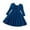 Blue, variant on Elainilye Fashion Girls Velvet Dress Bow Princess Dresses Long Sleeve Pleated Dress, Sizes 3-8 Years