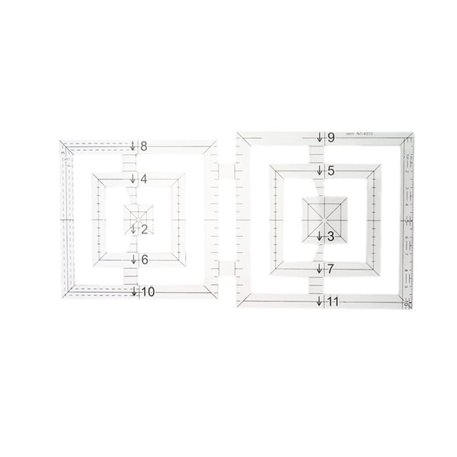 Lot de 1 Règle à Grille Transparente pour Quilting et Couture Outil de Couture Diy Accessoire en Acrylique Transparent