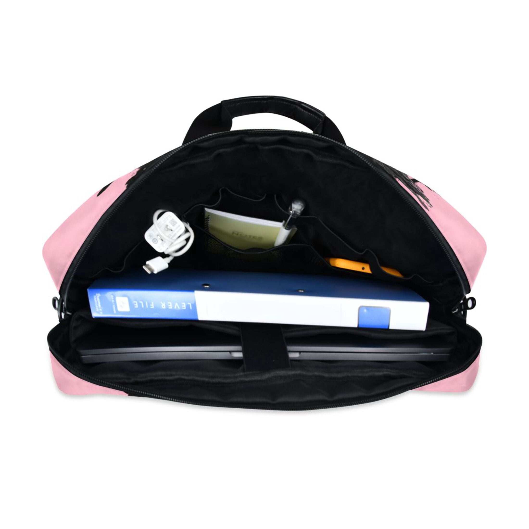 16" Laptop Tote Bag Laptop Sleeve Case Computer Briefcase for Work & Travel Black Roses