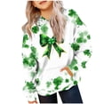 thumbnail image 2 of Youth Hooded Sweatshirt 3-12Y St. Patrick's Day Pullover Leprechaun Print Outfits Casual Fleece Top Long Sleeve Pocket Clothing Playful Graphic Tees, 2 of 5