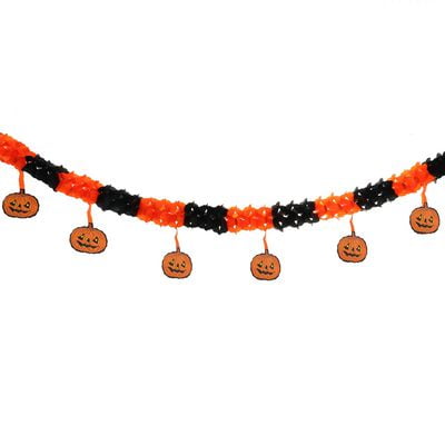 Layout Furniture Fancyleo Halloween Day Venue KTV bar Layout Props Decorative Non-Woven Pull Flower Pennant Pumpkin Ghost Pull Flag ()