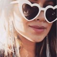 thumbnail image 2 of 1PC Glasses Gray Valentines Day Women Retro Fashion Heart-shaped Shades Sunglasses Integrated UV Glasses, 2 of 5